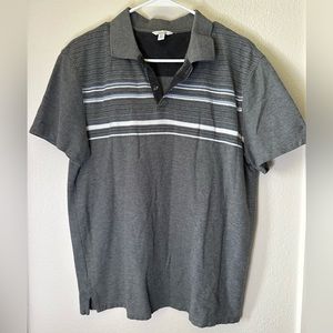Calvin Klein - Gray Polo Stripped Shirt